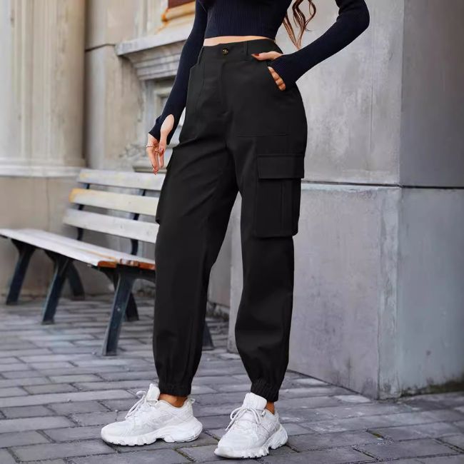 High Waist Cargo Jogger Damen