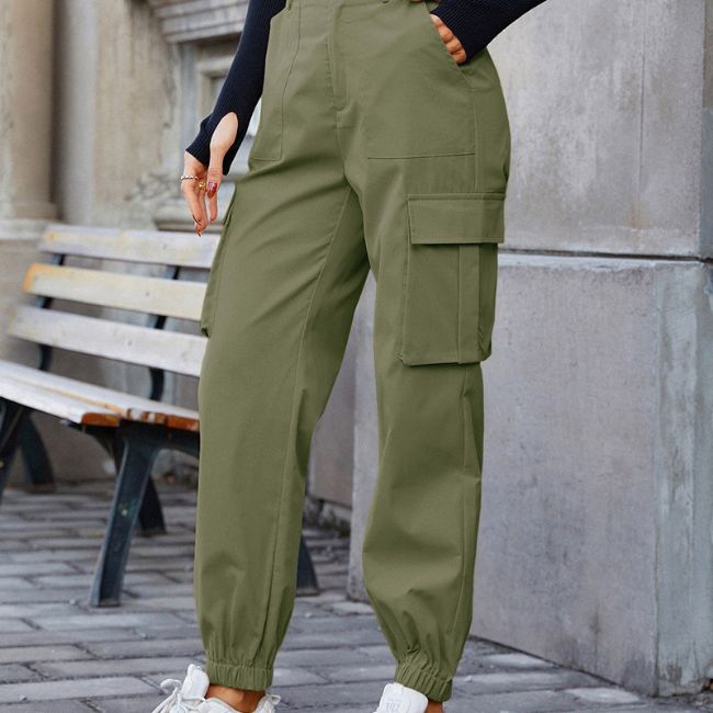 High Waist Cargo Jogger Damen