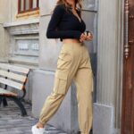 High Waist Cargo Jogger Damen