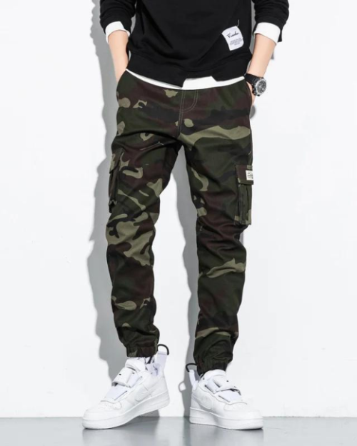 Camouflage Print Cargohose Herren