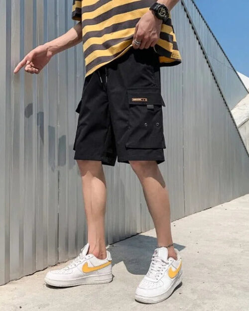 Cargo Shorts Herren Schwarz