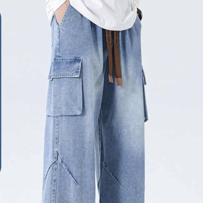 Cargo Jeans Herren Wide Leg