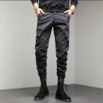 Streetwear Cargo Jeans Herren Slim Fit