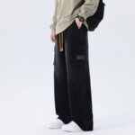 Cargo Jeans Herren Wide Leg in Schwarz