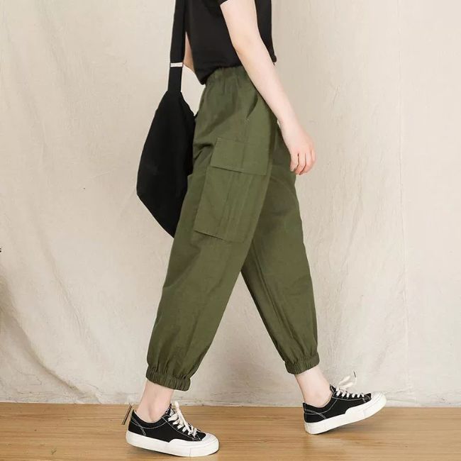 Cargohose Teenager Mädchen Grün