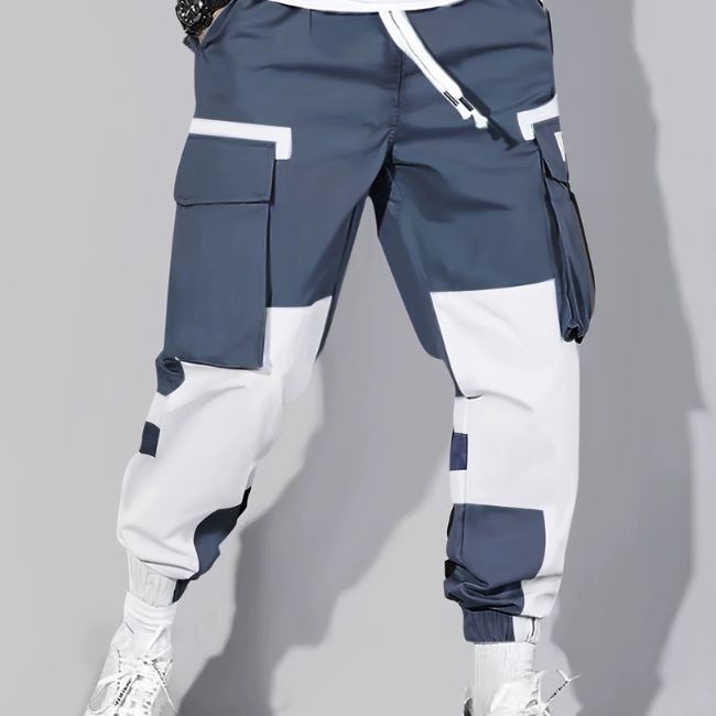 PANTALONCARGOBLEUETBLANC2.jpg Blau Cargohose Herren