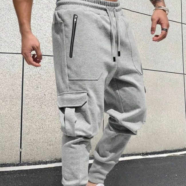 Hellgraue Cargo Jogger Herren