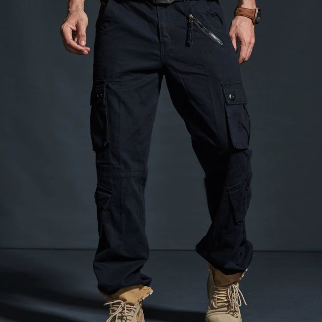Multipocket Cargohose Herren in Schwarz
