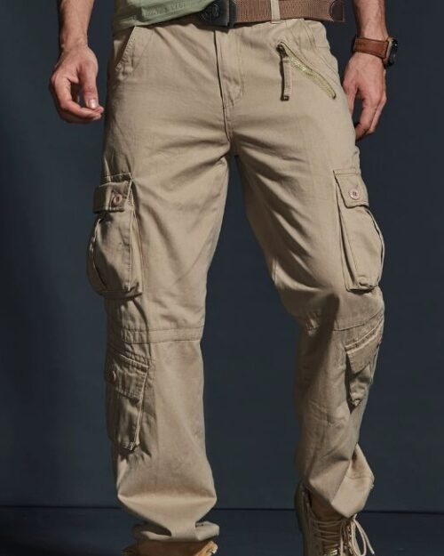 Multipocket Cargohose Herren in Beige