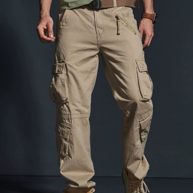 PANTALON_CARGO_MULTIPOCHES_1.jpg Multipocket Cargohose Herren in Beige