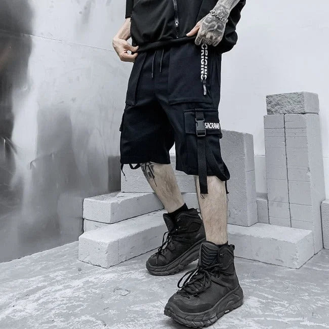 Streetwear Cargo Shorts Herren in Schwarz