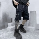 Streetwear Cargo Shorts Herren in Schwarz