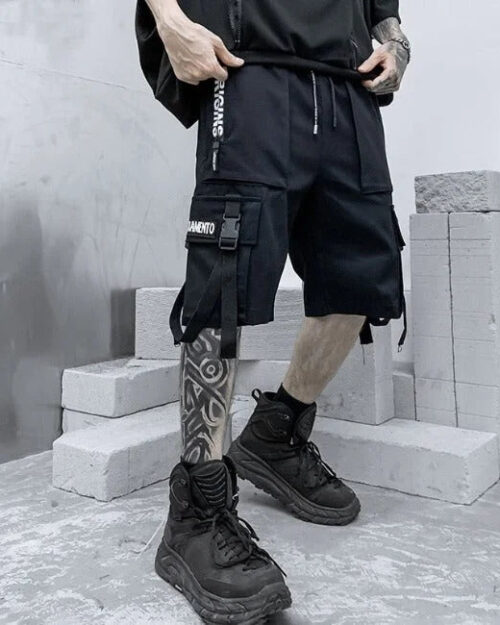 Streetwear Cargo Shorts Herren in Schwarz