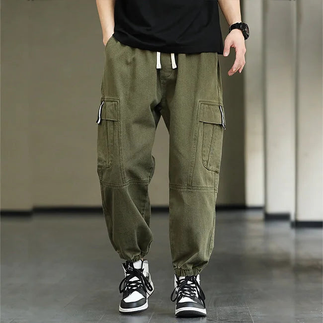 Khaki Baggy Cargohose Herren Hip Hop