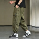 Khaki Baggy Cargohose Herren Hip Hop