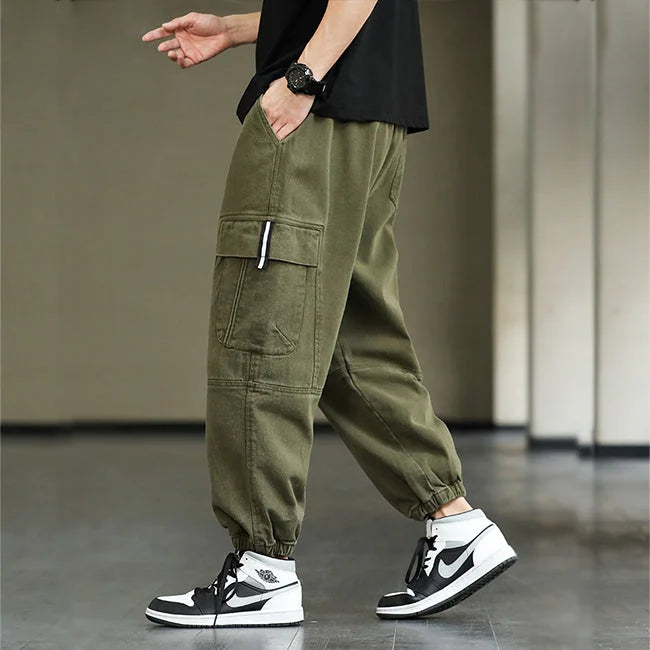 Khaki Baggy Cargohose Herren Hip Hop