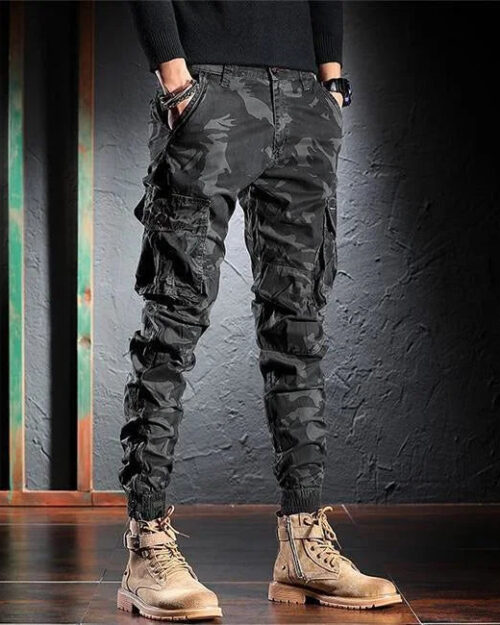 Camouflage Cargo Jeans Herren Slim Fit