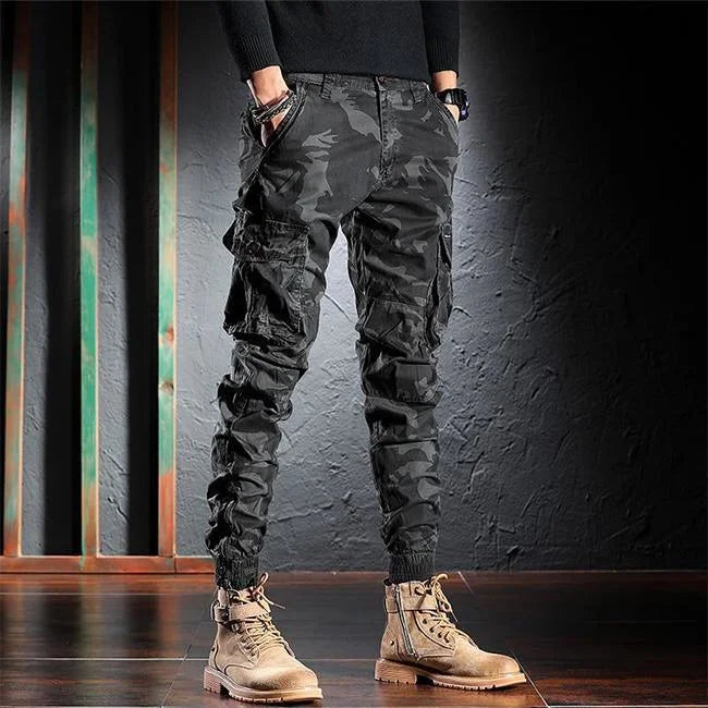 Camouflage Cargo Jeans Herren Slim Fit