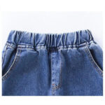 Washed Cargo Jeans Mädchen Blau