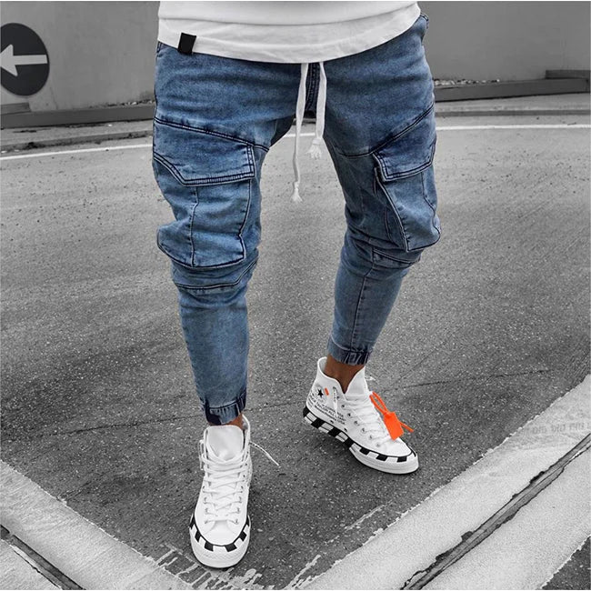 jean-cargo-homme-slim-bleu-115.jpg Blaue Cargo Jeans Herren Slim Fit