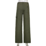 Cargo Jeans Damen Khaki Wide Leg