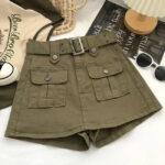 Cargo Skort Damen in Khaki