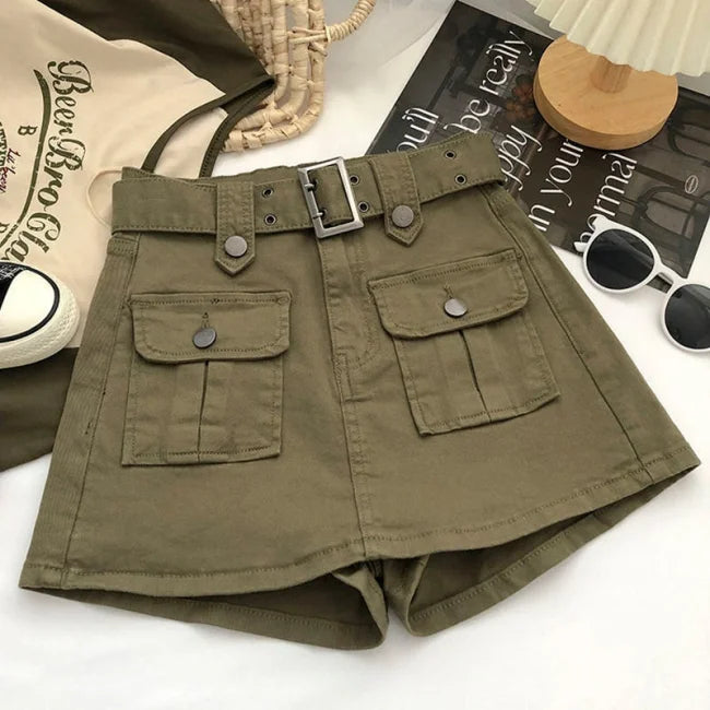 Cargo Skort Damen in Khaki