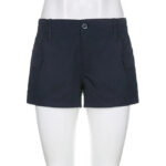 Mini Cargo Shorts Damen Blau