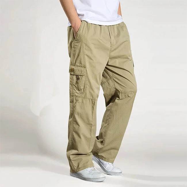Weite Cargohose Herren Beige
