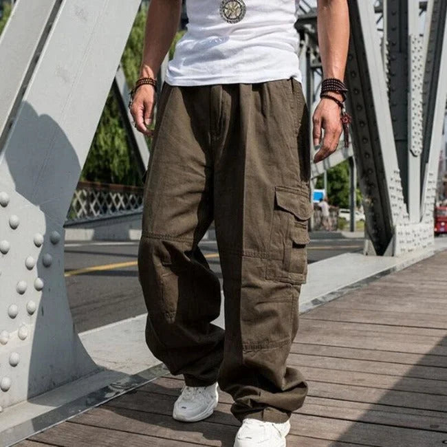 Baggy Cargohose Herren Bagstreet in Khaki