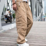 Baggy Cargohose Herren Bagstreet in Beige