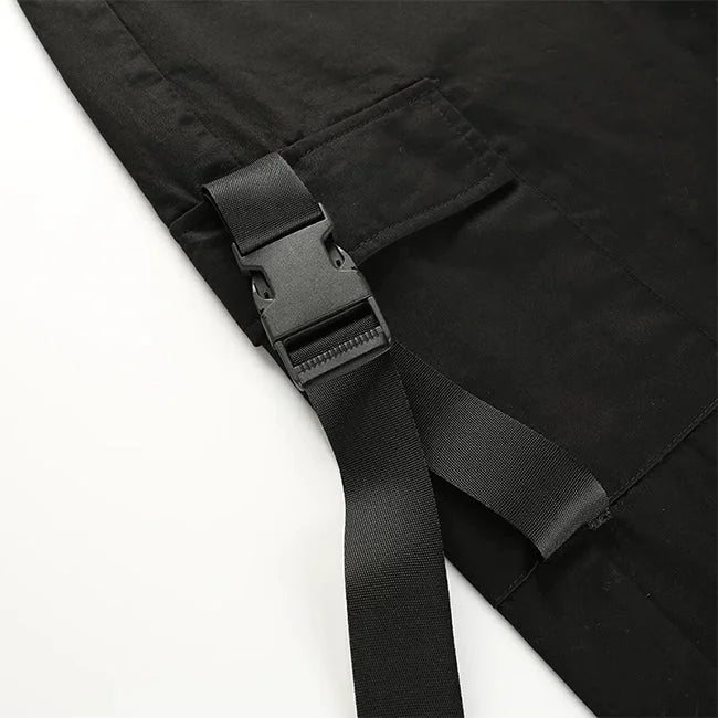 Schwarze Cargohose Damen mit Gürtel