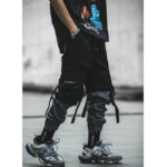 Schwarze Cargohose Herren mit Riemen