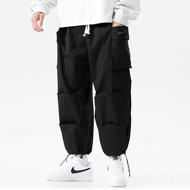 Baggy Cargohose Herren in Schwarz