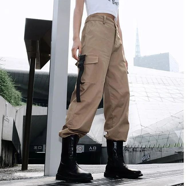Beige Cargohose Damen Army