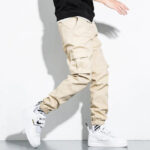 Beige Cargohose Herren Slim Fit