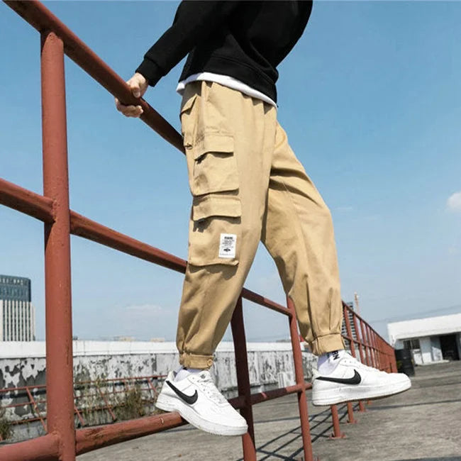 Beige Harem Cargohose Herren