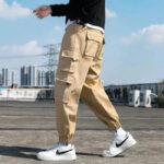 Beige Harem Cargohose Herren