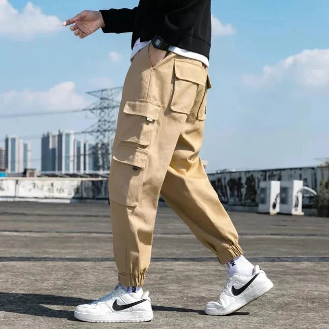Beige Harem Cargohose Herren