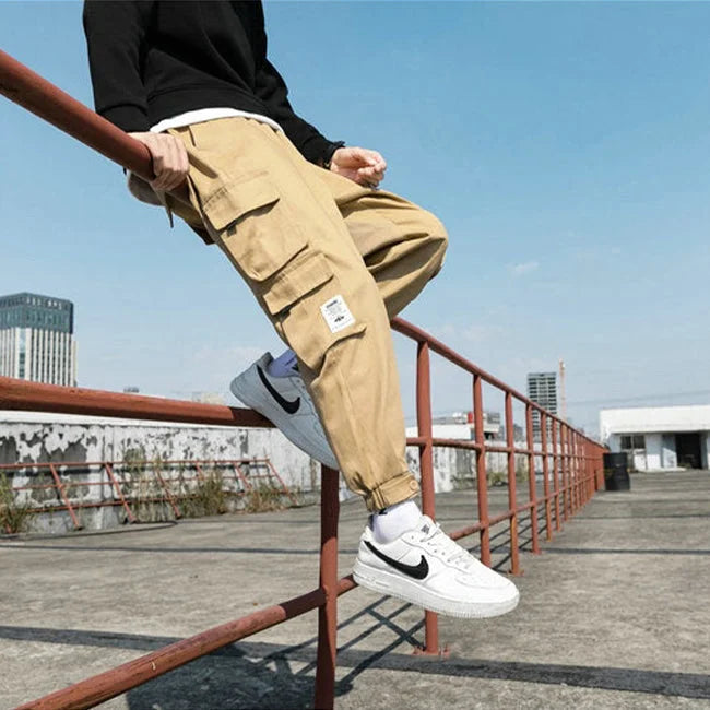 Beige Harem Cargohose Herren