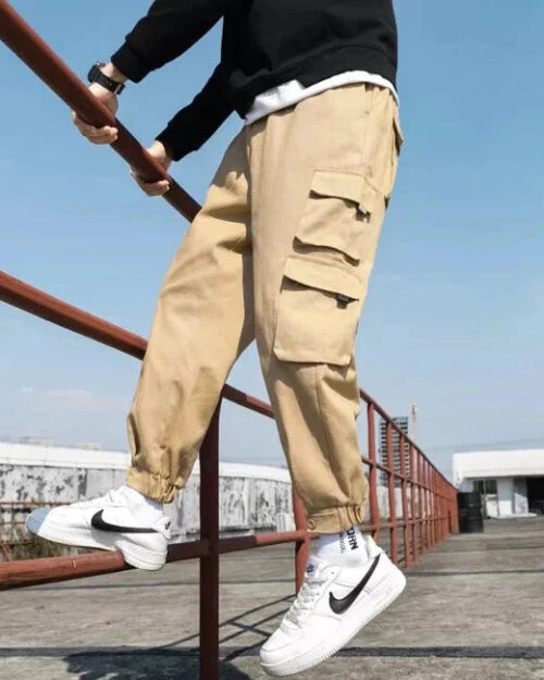 Beige Harem Cargohose Herren