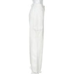 Weiße Cargohose Damen Flared
