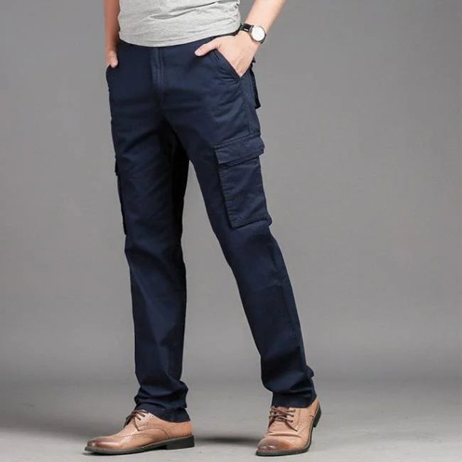 Dunkelblaue Cargo Chino Herren