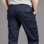 Dunkelblaue Cargo Chino Herren