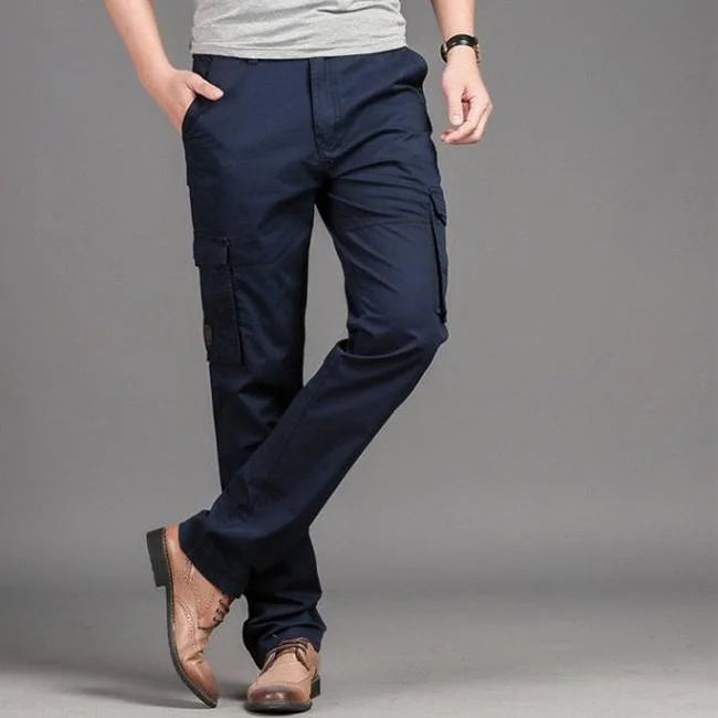 Dunkelblaue Cargo Chino Herren