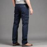 Dunkelblaue Cargo Chino Herren
