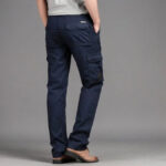 Dunkelblaue Cargo Chino Herren