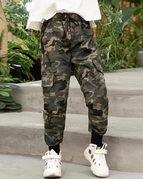 Camouflage Jogger Cargohose Mädchen