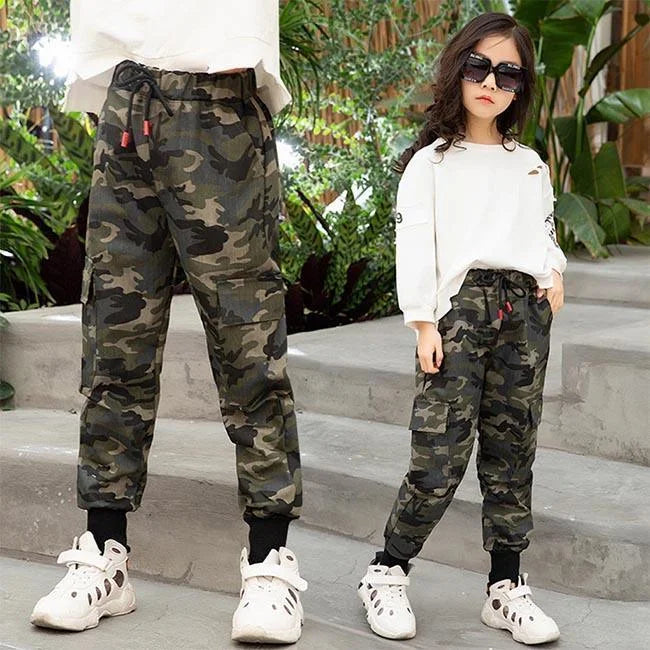 Camouflage Jogger Cargohose Mädchen