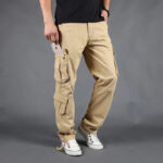 Klassische Casual Cargohose Herren in Beige
